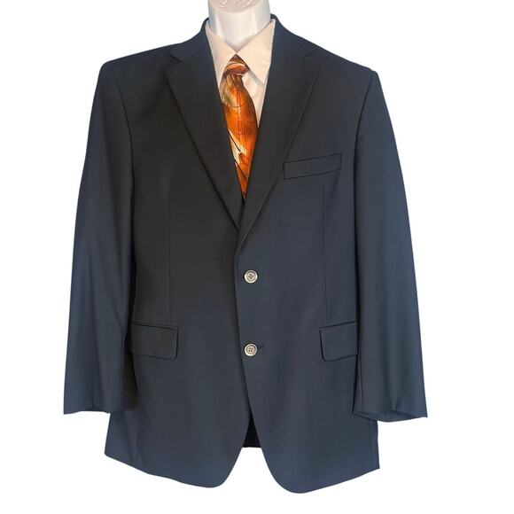 Jack Victor Classic 100% Wool Navy Two Button Single Breasted Blazer Mens 42R - Picture 1 of 7